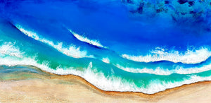 Acrylic and resin abstract artwork  'Big Blue Ocean'