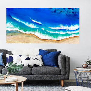 Acrylic and resin abstract artwork  'Big Blue Ocean'