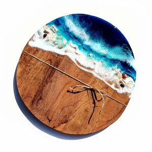 Hand poured resin cheeseboard