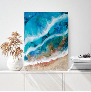 Acrylic and resin abstract artwork  'Ocean Delight'