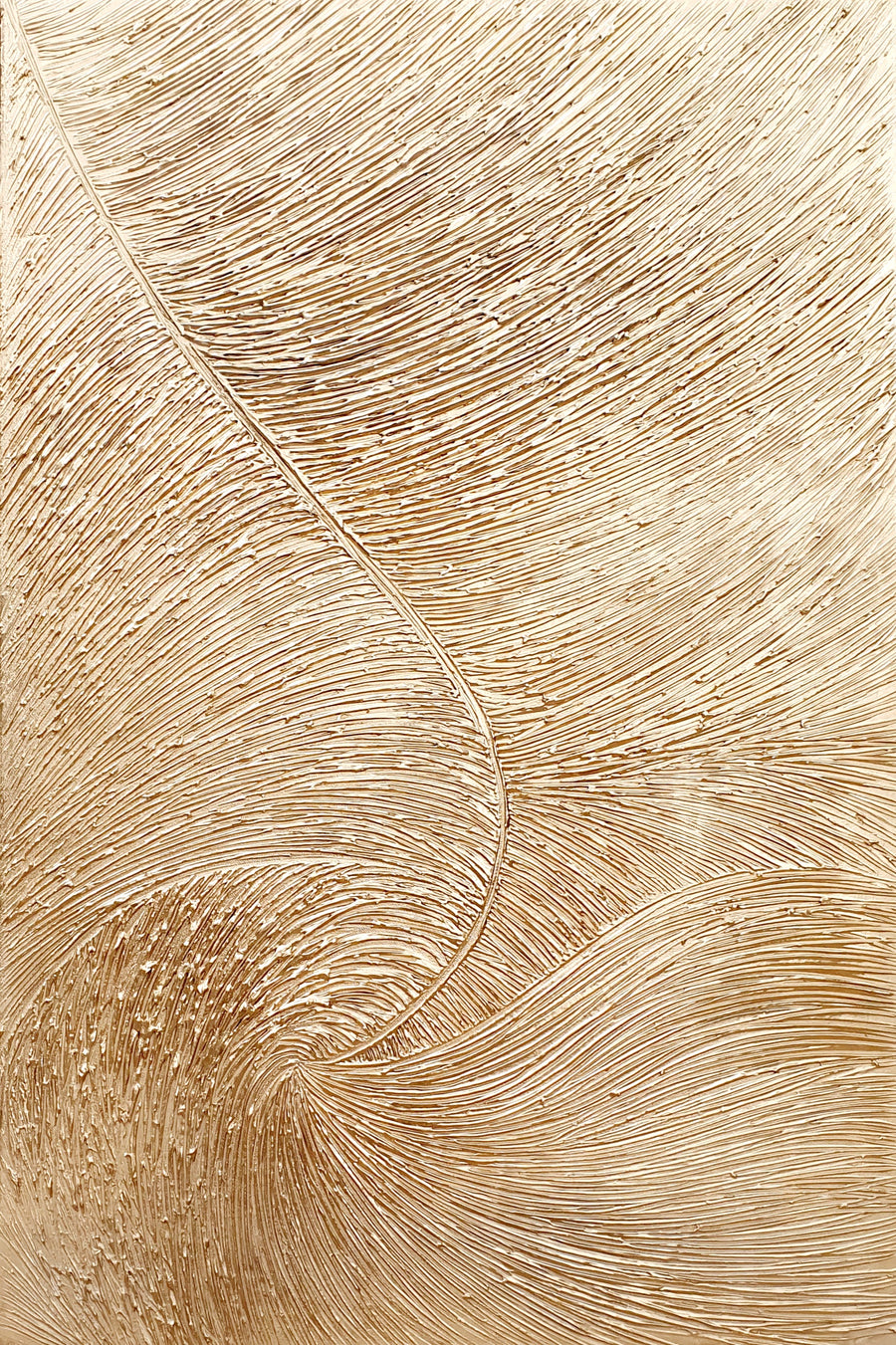 Acrylic abstract artwork  'Gold Fern'