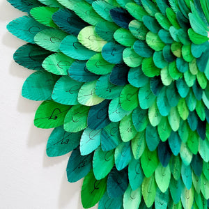 Paper abstract artwork 'Grean Broadbill'