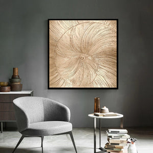 Acrylic abstract artwork  'Golden Shell'