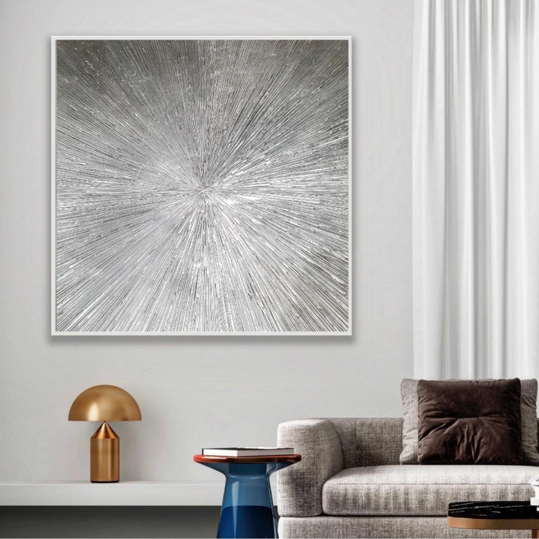 Acrylic abstract artwork  'Silver Star'