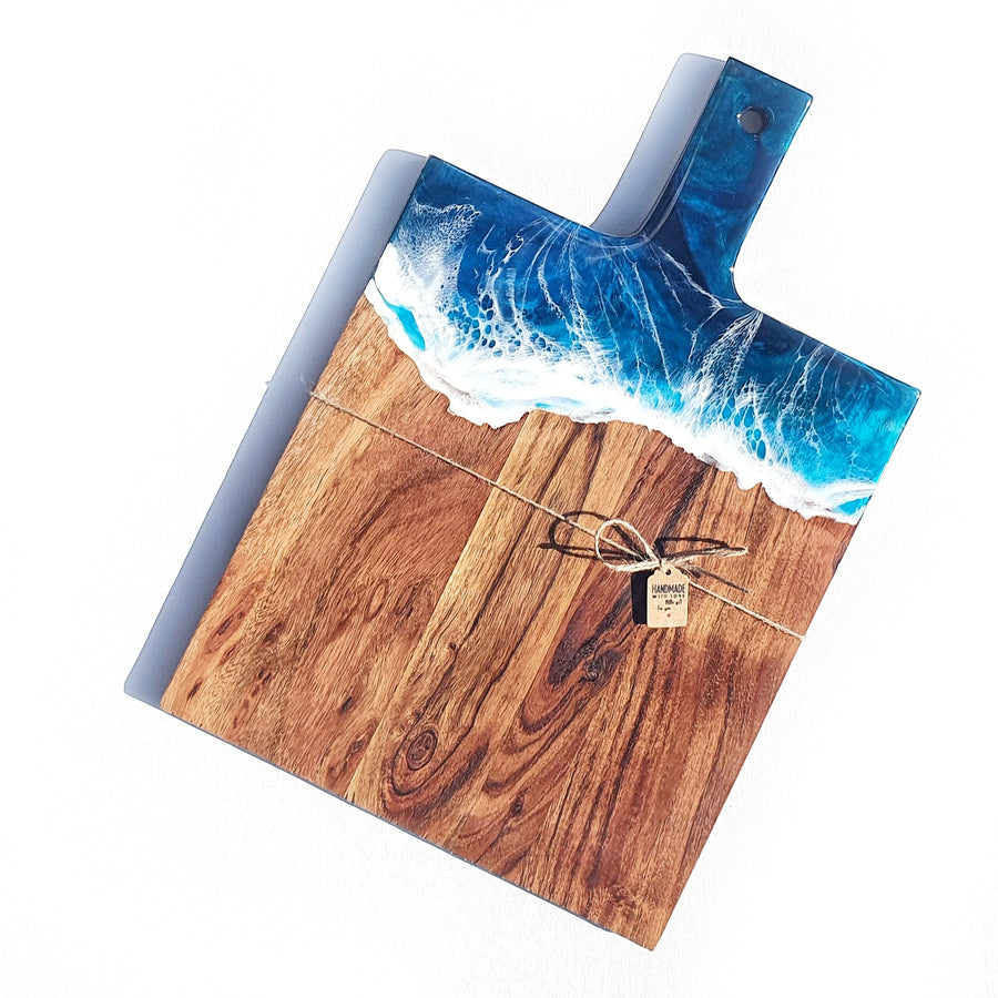 Hand poured resin cheeseboard