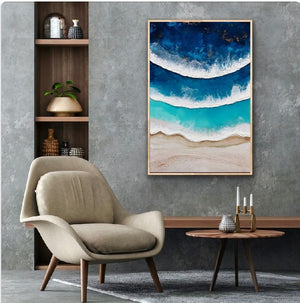 Acrylic and resin abstract artwork  'Ocean Bliss'