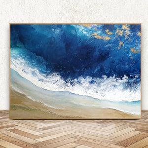 Acrylic abstract artwork  'True Blue Ocean'