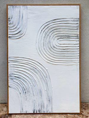 Acrylic abstract artwork  'White Patterns N.1'