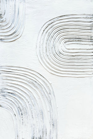 Acrylic abstract artwork  'White Patterns N.1'