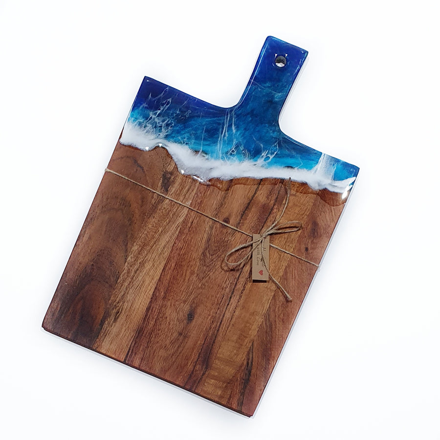 Hand poured resin cheeseboard