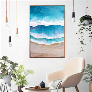 Acrylic and resin abstract artwork  'Ocean Happiness'