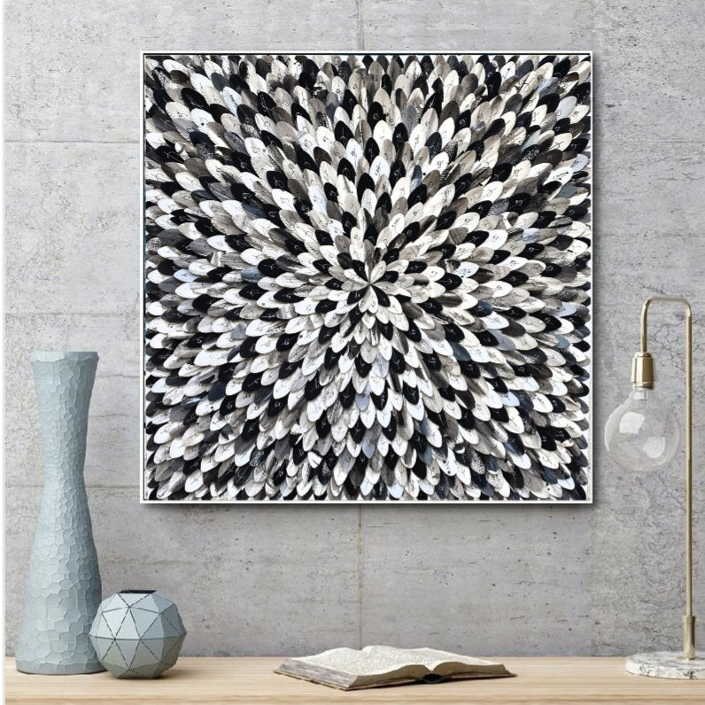 Paper abstract artwork 'Black Galaxy'