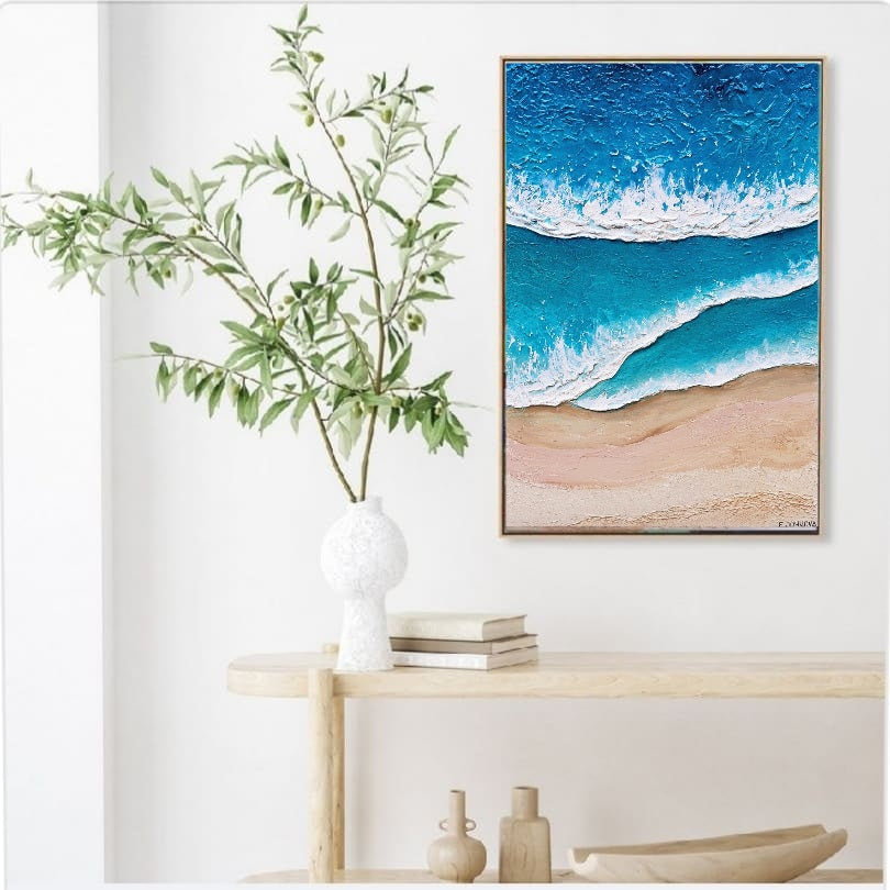 Acrylic and resin abstract artwork  'Endless Ocean'