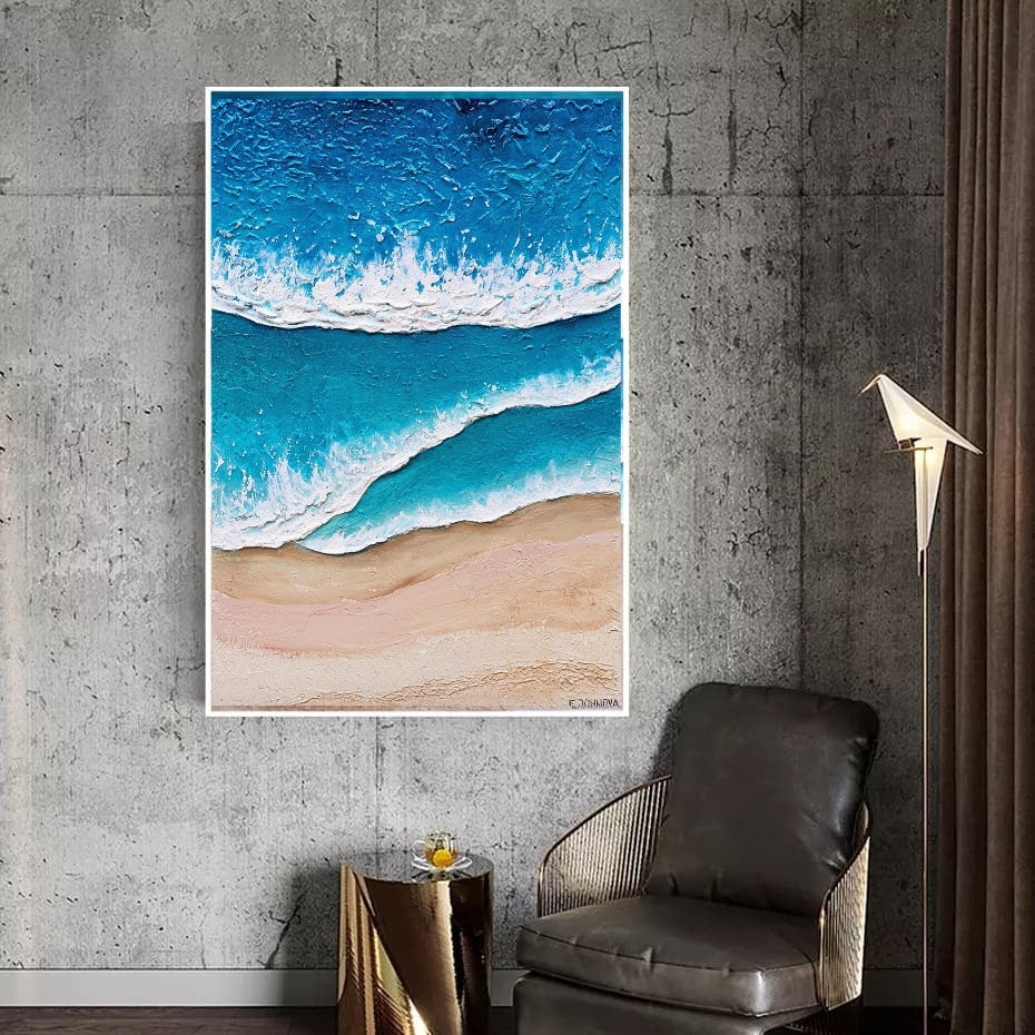 Acrylic and resin abstract artwork  'Endless Ocean'