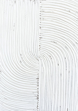 Acrylic abstract artwork  'White Patterns N.8'