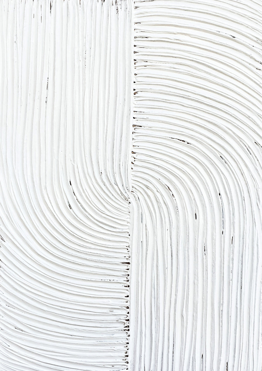 Acrylic abstract artwork  'White Patterns N.8'