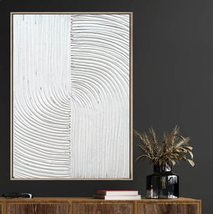 Acrylic abstract artwork  'White Patterns N.8'