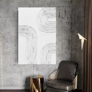 Acrylic abstract artwork  'White Patterns N.9'