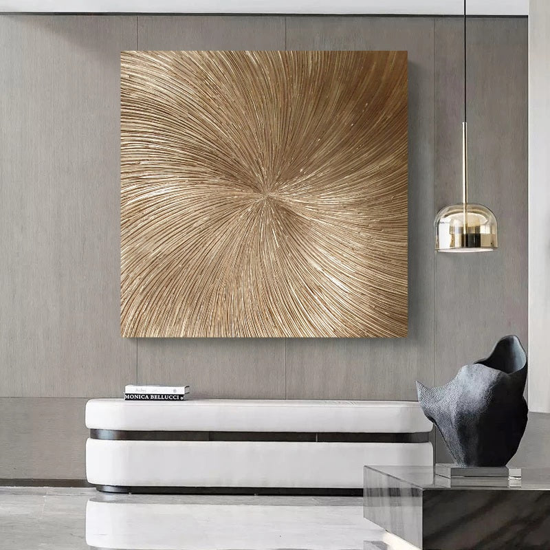 Acrylic abstract artwork  'Golden Spiral'