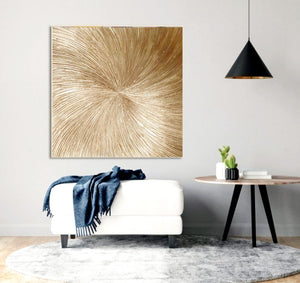 Acrylic abstract artwork  'Golden Spiral'