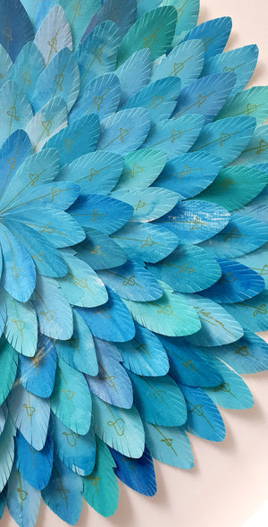 Paper abstract artwork 'Mini Bluebird'