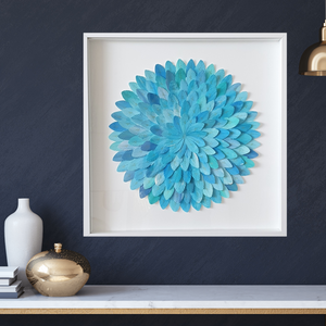 Paper abstract artwork 'Mini Bluebird'