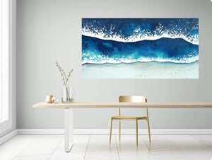 Acrylic abstract artwork  'Bluer then Blue'