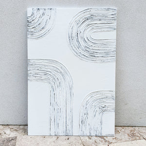 Acrylic abstract artwork  'White Patterns N.12'