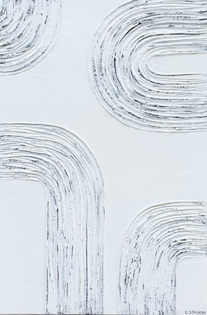 Acrylic abstract artwork  'White Patterns N.12'