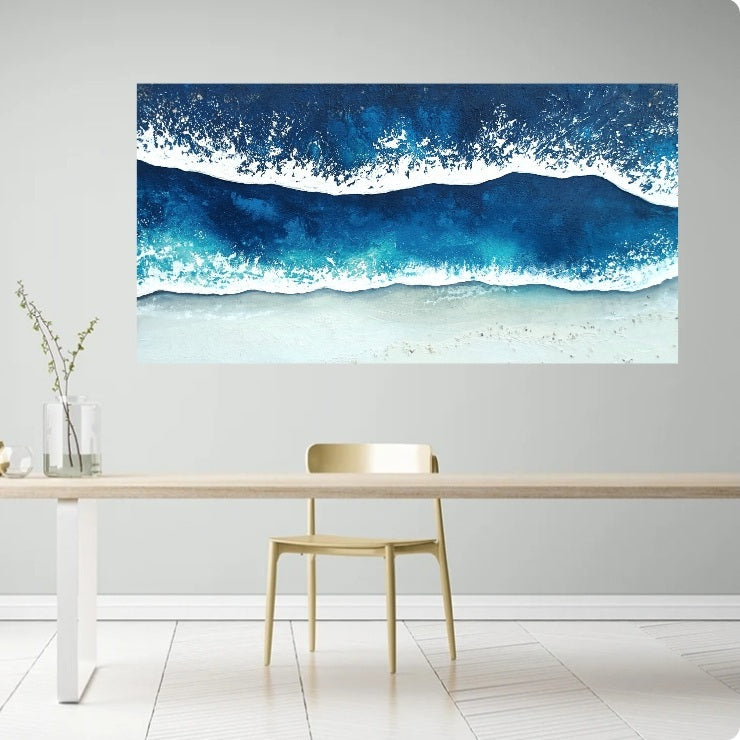 Acrylic abstract artwork  'Bluer then Blue'