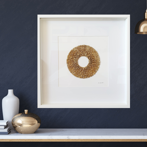 Acrylic abstract artwork  'Gold Circle'