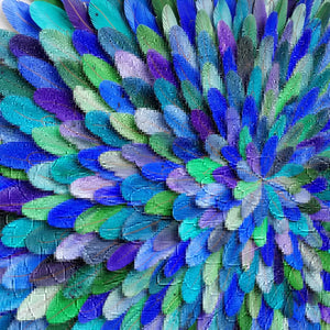 Paper abstract artwork 'Indian Peafowl'