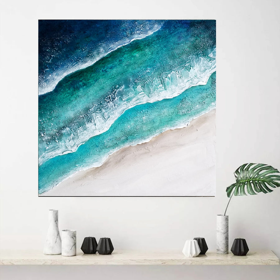 Acrylic abstract artwork  'Blue Ocean'