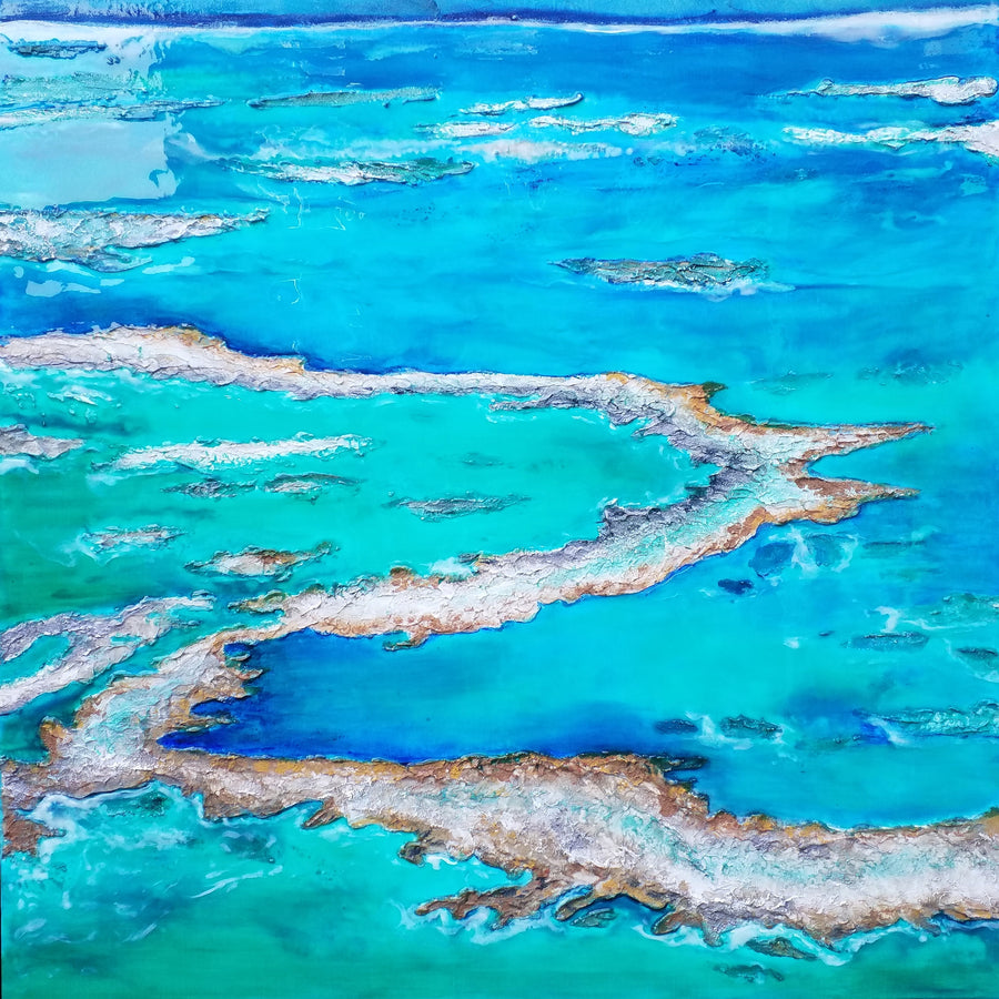 Acrylic abstract artwork  'Great Barrier Reef'