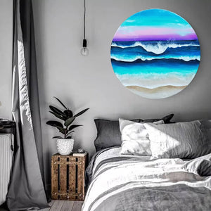 Acrylic and resin abstract artwork  'Sunset in Bondi'