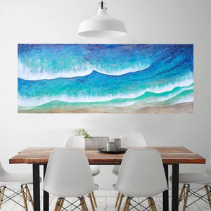 Acrylic and resin abstract artwork  'Ocean Blue'