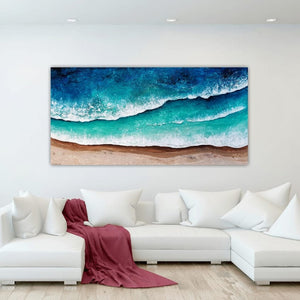 Acrylic and resin abstract artwork  'Big Wave''