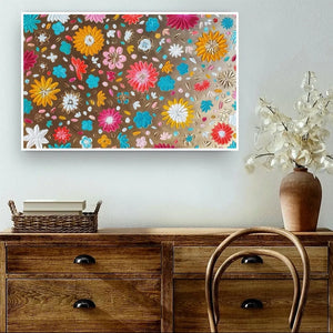 Acrylic abstract artwork  'Field of Flowers'