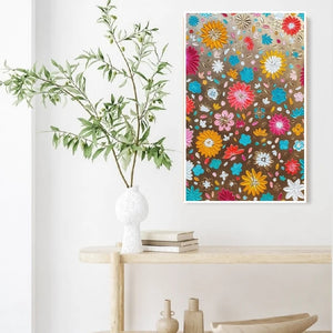 Acrylic abstract artwork  'Field of Flowers'