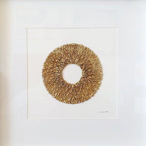 Acrylic abstract artwork  'Gold Circle'