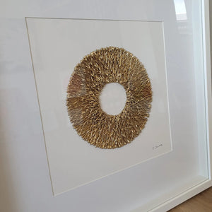 Acrylic abstract artwork  'Gold Circle'