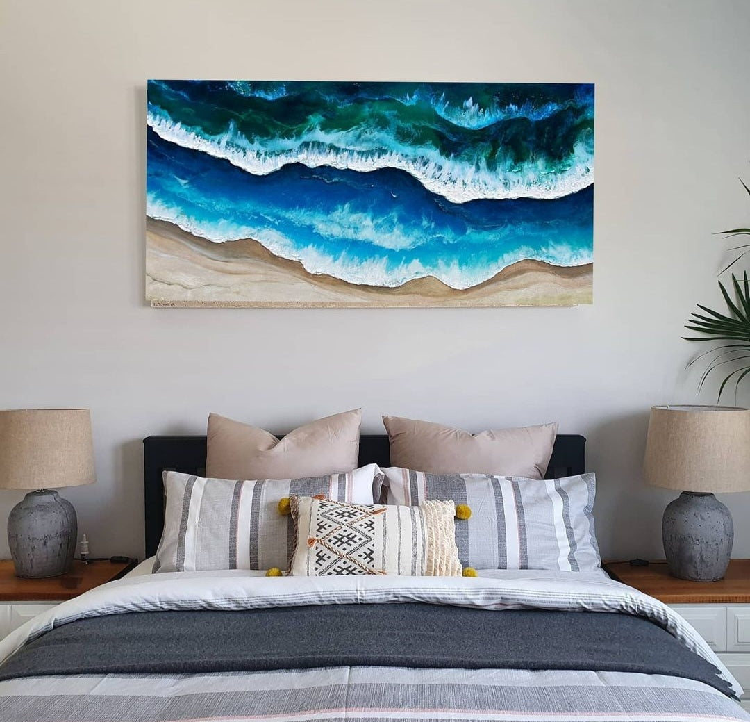 Acrylic and resin abstract artwork  'After the Storm'