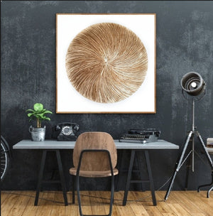 Acrylic abstract artwork  'Golden Circle'