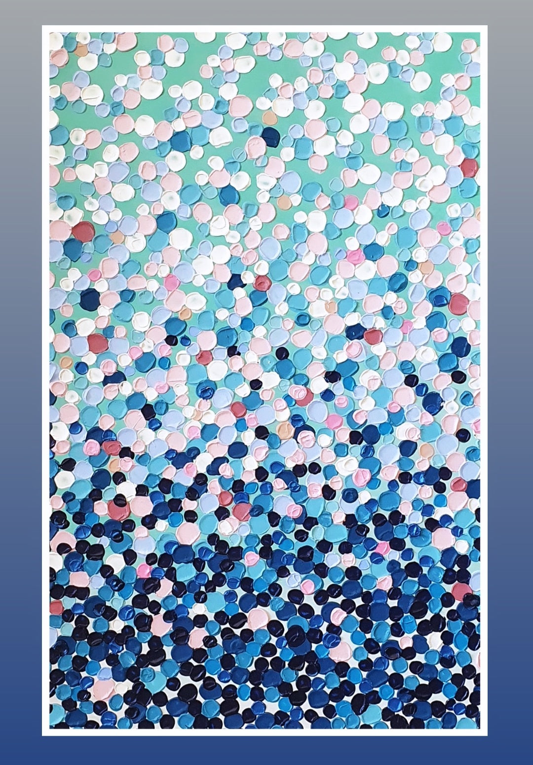 Acrylic abstract artwork  'Dancing Bubbles''