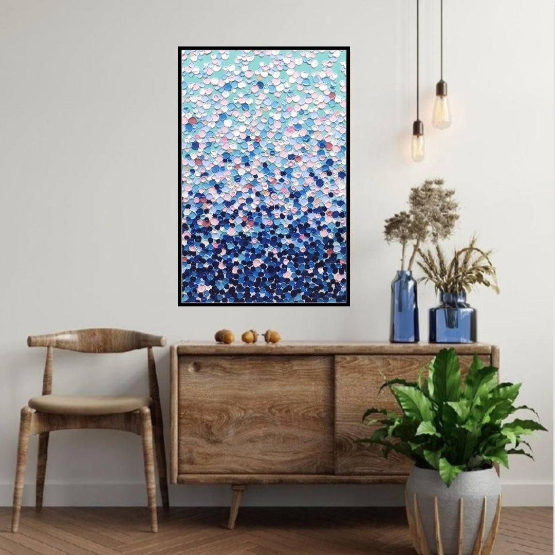 Acrylic abstract artwork  'Dancing Bubbles''