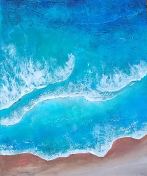 Acrylic and resin abstract artwork  'Beauty of the Ocean '