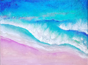 Acrylic and resin abstract artwork  'Dreamy Ocean '