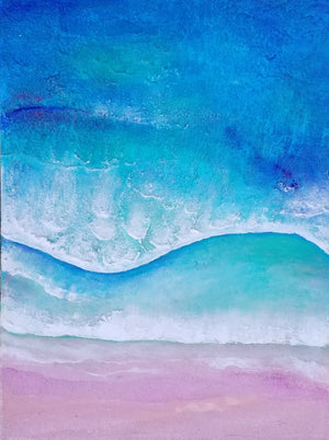 Acrylic and resin abstract artwork  'Dreamy Ocean '