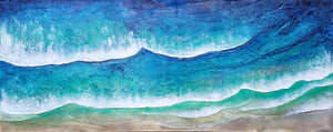 Acrylic and resin abstract artwork  'Ocean Blue'