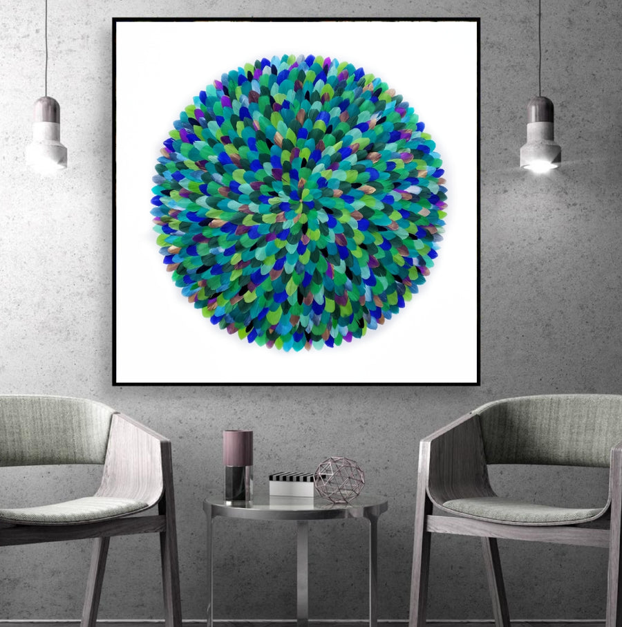 Feather abstract artwork 'Beauty of the Peacock'